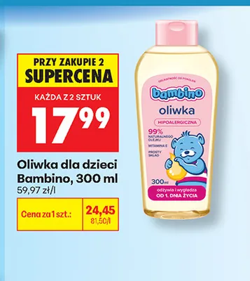 Oliwka dla dzieci Bambino promocja w Biedronka