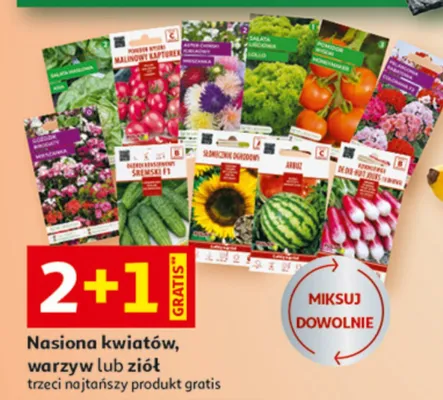 Nasiona kwiatów, warzyw lub ziół promocja w Auchan