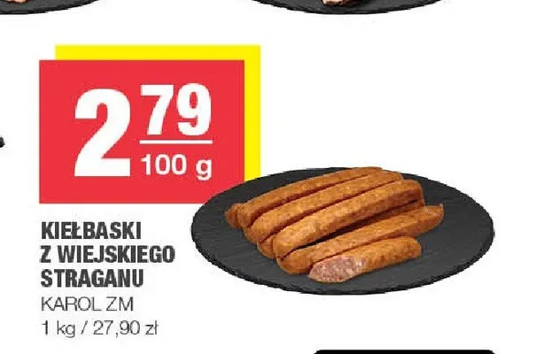 Kiełbaski z wiejskiego straganu Karol ZM promocja w SPAR