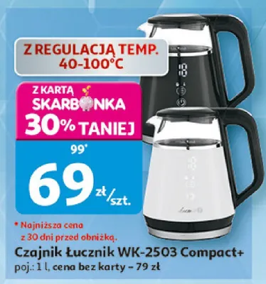 Czajnik Łucznik WK-2503 Compact+ promocja w Auchan