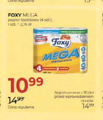 Papier toaletowy Foxy Mega promocja w Drogerie Jawa