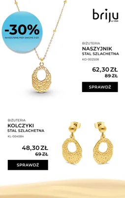 Naszyjnik stal szlachetna promocja w Briju