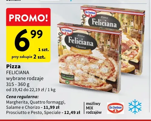 Pizza Feliciana Salame e Chorizo Dr. Oetker promocja w Intermarche