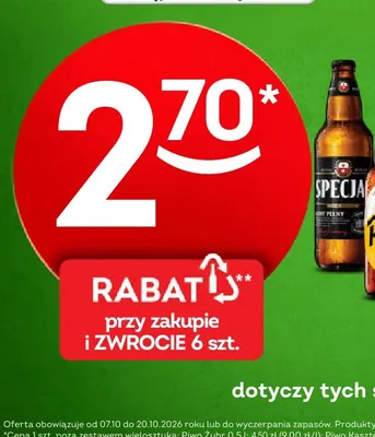 Piwo Specjal Jasny Pełny promocja w Żabka