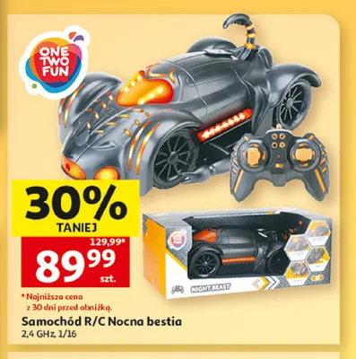Samochód R/C Nocna bestia One Two Fun promocja w Auchan
