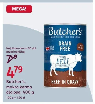 Mokra karma Butcher's dla psa, 400 g promocja w Rossmann
