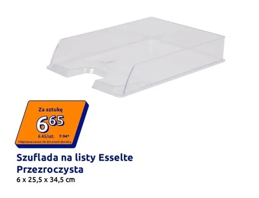 Szuflada na listy przezroczysta promocja w Action
