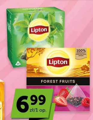 Herbata ekspresowa zielona Lipton promocja w Groszek