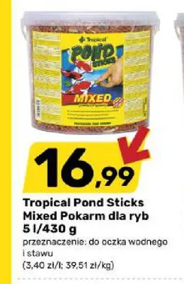 Pokarm dla ryb Tropical Pond Sticks Mixed promocja w Bricomarche
