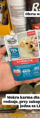 Mokra karma dla psa Junior z cielęciną promocja w Dino