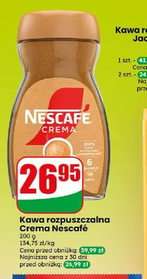 Kawa rozpuszczalna Crema Nescafé promocja w Dino