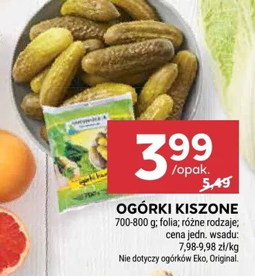 Ogórki kiszone promocja w Stokrotka