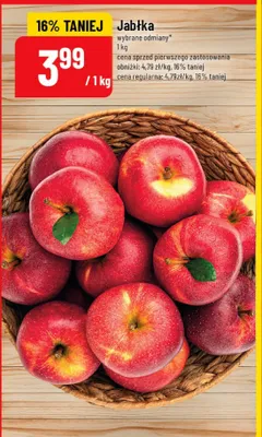 Jabłka wybrane odmiany promocja w POLOmarket