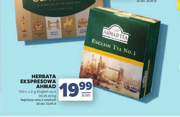 Herbata ekspresowa AHMAD English No.1 promocja w Stokrotka