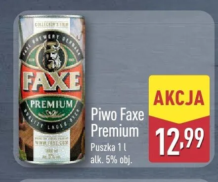 Piwo Faxe Premium promocja w Aldi