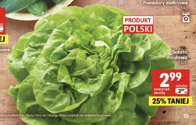 Sałata masłowa polska promocja w Delikatesy Centrum