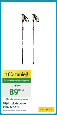 Kijki trekkingowe Neo-Sport promocja w ERLI