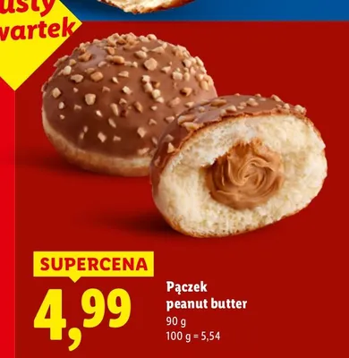 Pączek peanut butter promocja w Lidl