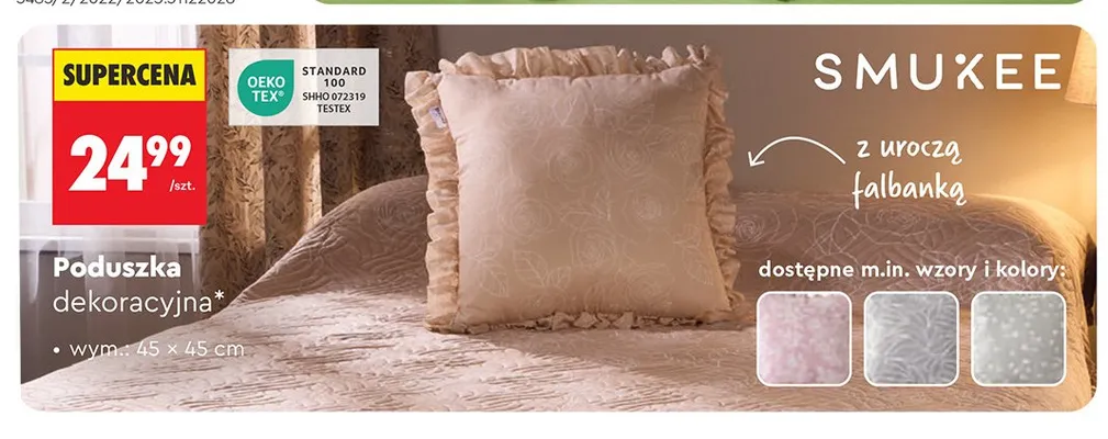 Poduszka dekoracyjna Smukee promocja w Biedronka