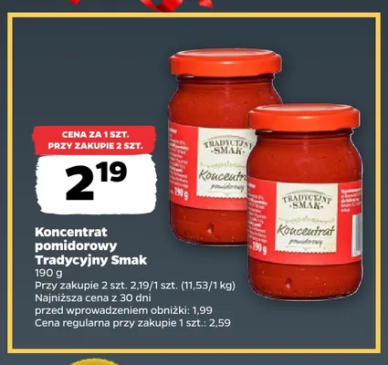 Koncentrat pomidorowy Tradycyjny Smak promocja w Netto