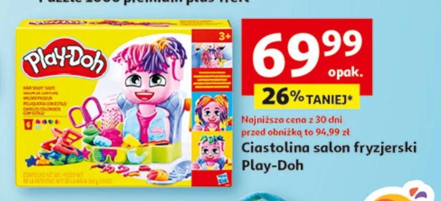 Ciastolina salon fryzjerski Play-Doh promocja w Auchan