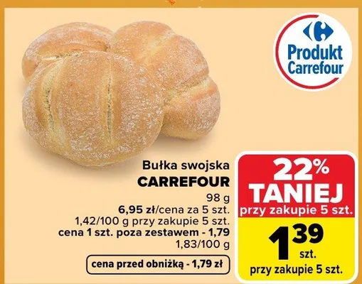 Bułka swojska promocja w Carrefour