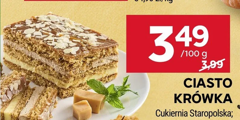 Ciasto Krówka promocja w Stokrotka