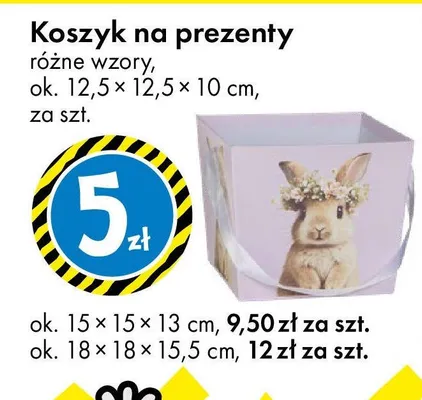 Koszyk na prezenty promocja w Tedi