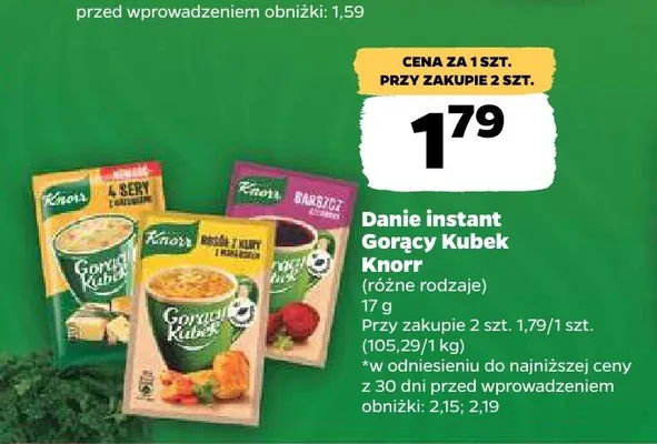 Danie instant Gorący Kubek Knorr 4 sery z grzankami promocja w Netto
