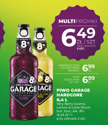 Piwo Garage Hardcore Lemon & Lime Shock promocja w Duży Ben