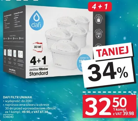 Filtry DAFI FILTR UNIMAX 4+1 promocja w Selgros