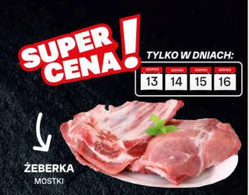 Żeberka wieprzowe mostki promocja w Chorten
