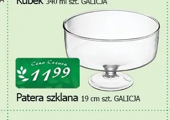 Patera szklana 19 cm Galicja promocja w CEZAR Delikatesy