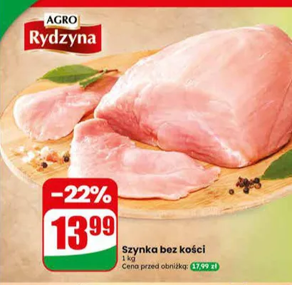Szynka bez kości AGRO Rydzyna promocja w Dino