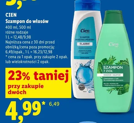 Szampon do włosów Cien 7 Ziół promocja w Lidl