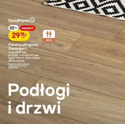 Panel podłogowy Davenport promocja w Castorama