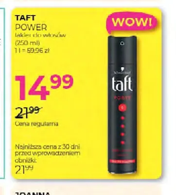 Lakier do włosów Taft Power promocja w Drogerie Jawa