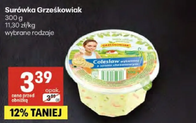Surówka Coleslaw Grześkowiak promocja w Delikatesy Centrum