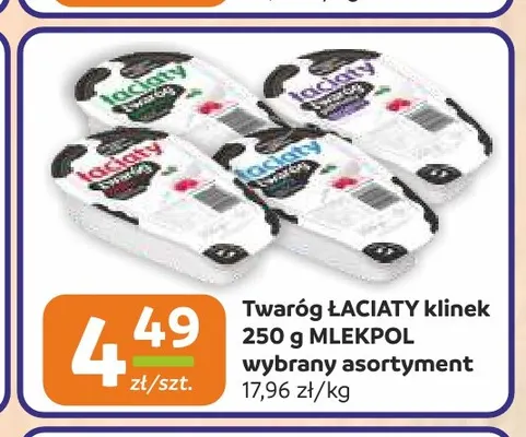 Twaróg Łaciaty klinek Mlekpol promocja w Społem Częstochowa