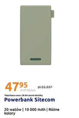 Powerbank Sitecom 10000mAh 20W promocja w Action