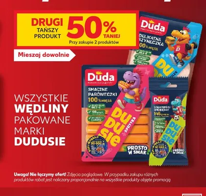 Smaczne paróweczki Duda Dudusie promocja w Kaufland