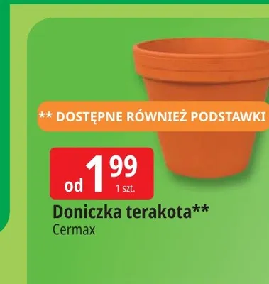 Doniczka terakota Cermax promocja w Leclerc