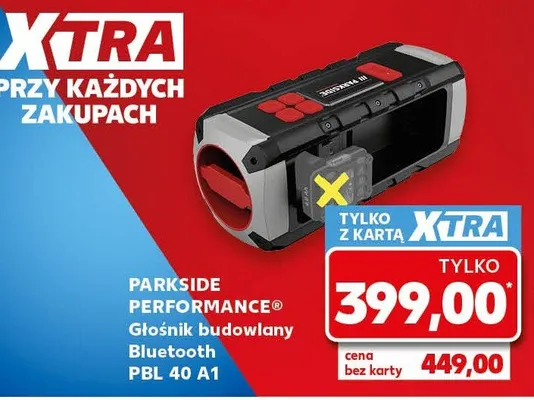 Głośnik budowlany Bluetooth Parkside Performance PBL 40 A1 promocja w Kaufland