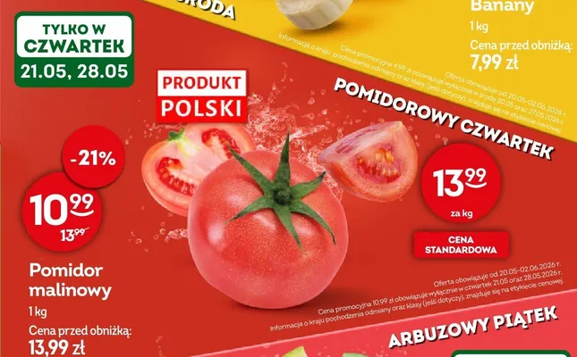 Pomidor malinowy polski promocja w Żabka