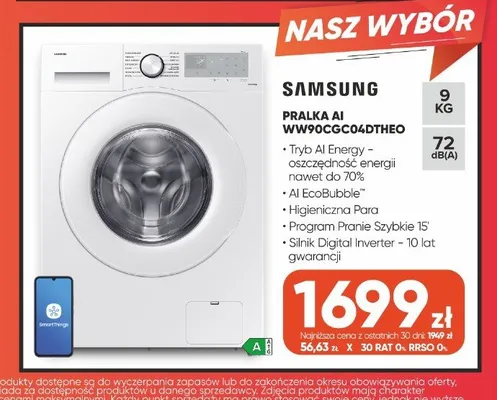Pralka Samsung AI promocja w Max Elektro