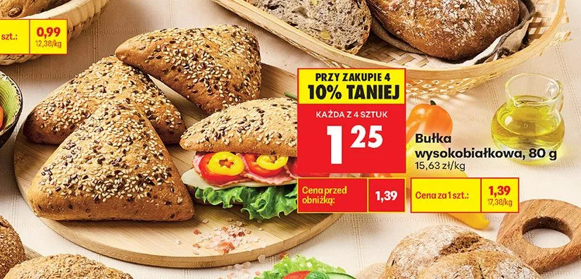 Bułka wysokobiałkowa promocja w Biedronka
