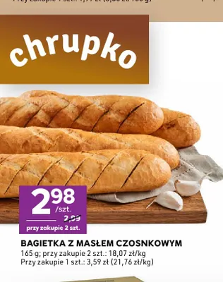 Bagietka z masłem czosnkowym promocja w Stokrotka