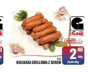 Kiełbasa Grillowa z Serem Gaik promocja w Tomi Markt