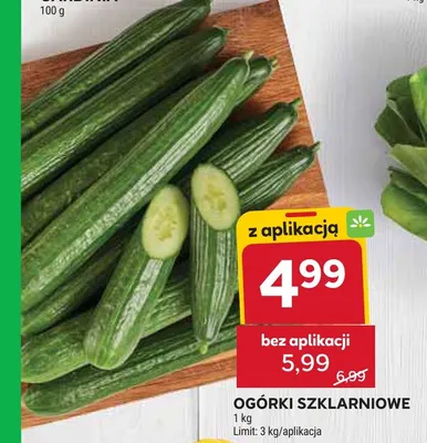 Ogórki szklarniowe promocja w Stokrotka