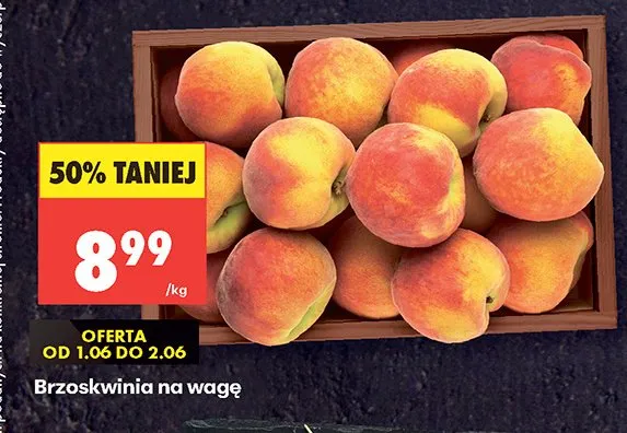 Brzoskwinia na wagę promocja w Biedronka